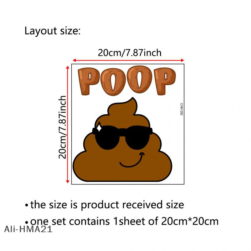 Jet Home Bathroom Accessories - 【H】 Kotoran Lucu Kreatif Wc Stiker