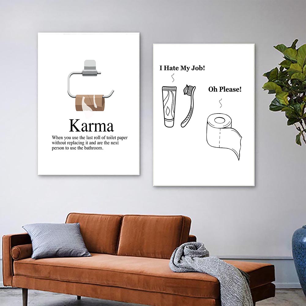 Home Bathroom Pictures - Definisi Karma Poster Cetak Seni Dinding