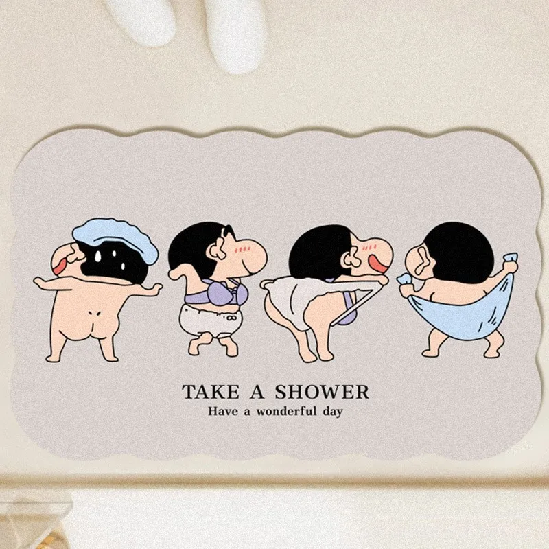 Home Bathroom Movie - Tikar lantai kartun lucu, krayon shin-chan