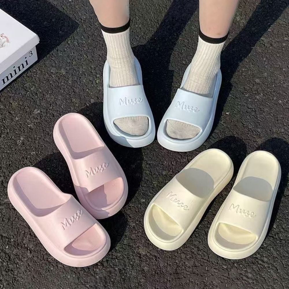 Home Bathroom Wear - Sandal Rumah Anti-Selip Sol Tebal Penambah