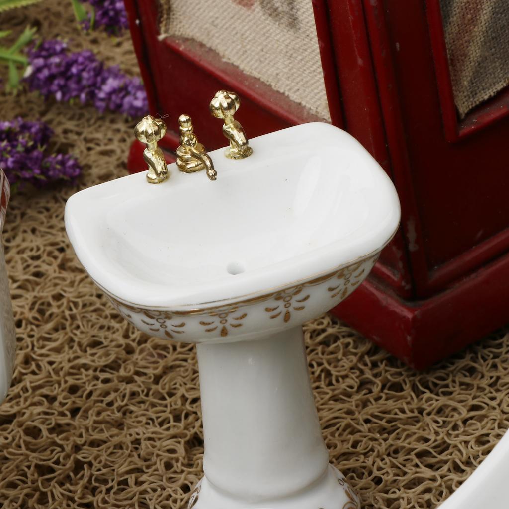 Home Bathroom Sink - Set Kamar Mandi Rumah Boneka Keramik