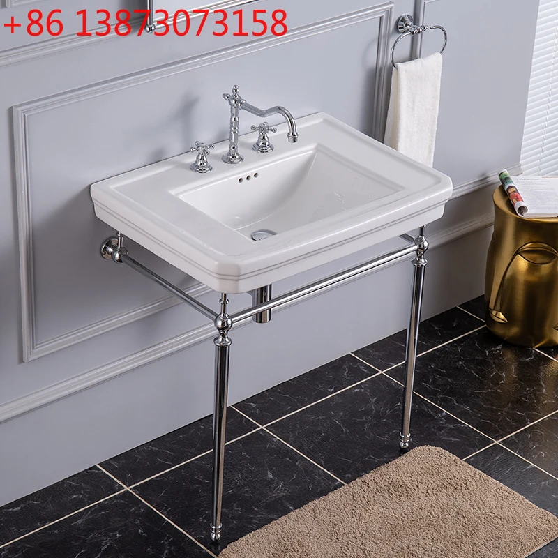 Home Bathroom Design Simple - Wastafel tiga lubang model retro dari