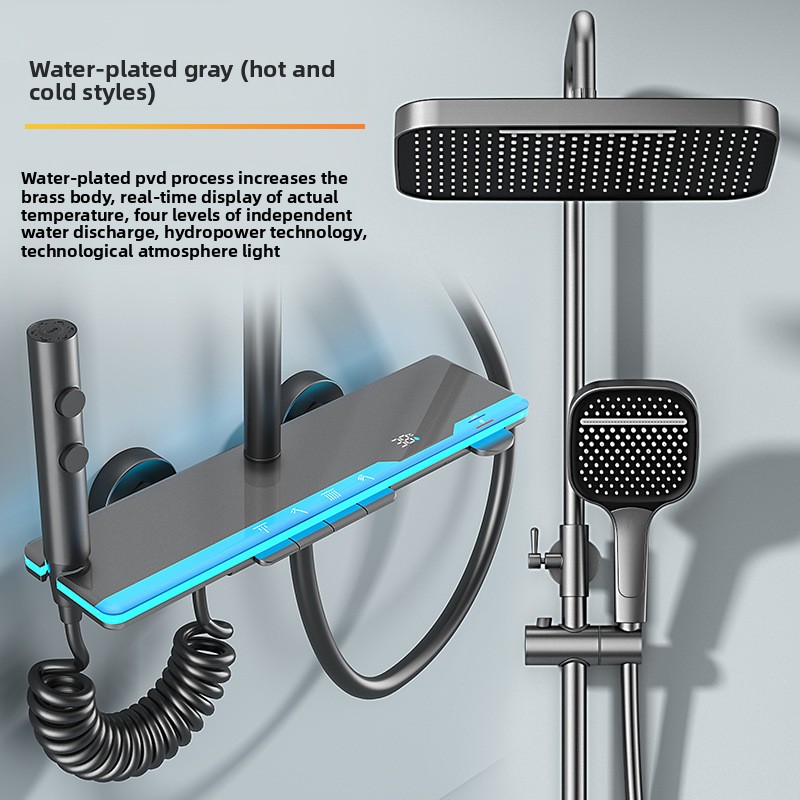 Home Bathroom Lights - Set Shower Termostatik dengan Layar Digital