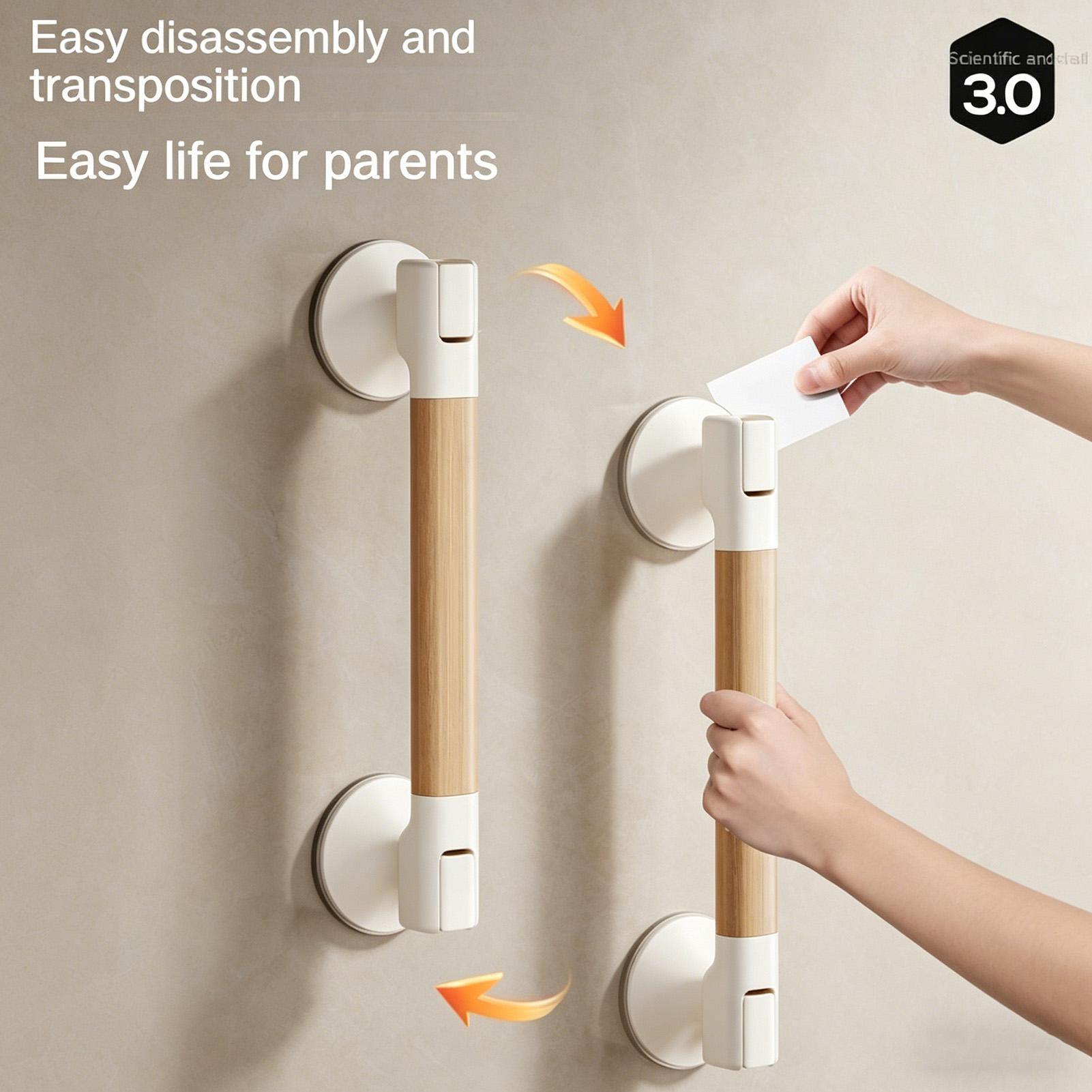 Home Bathroom Grab Bar - Pegangan cangkir hisap untuk shower, pegangan