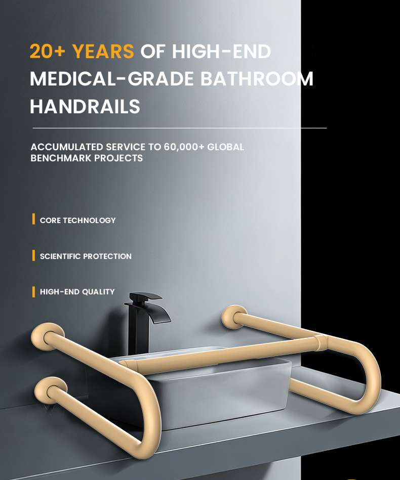 Home Bathroom Grab Bar - Pegangan Cuci Tangan Dinding Bentuk U
