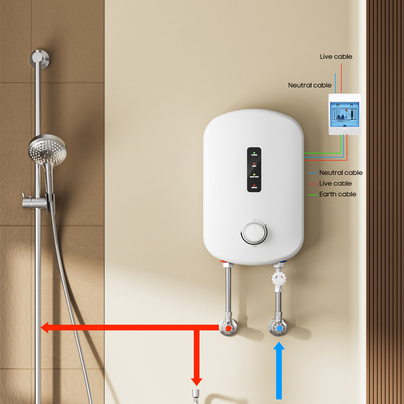 Home Bathroom Geyser - Pemanas Air Panas Instan Listrik Mini