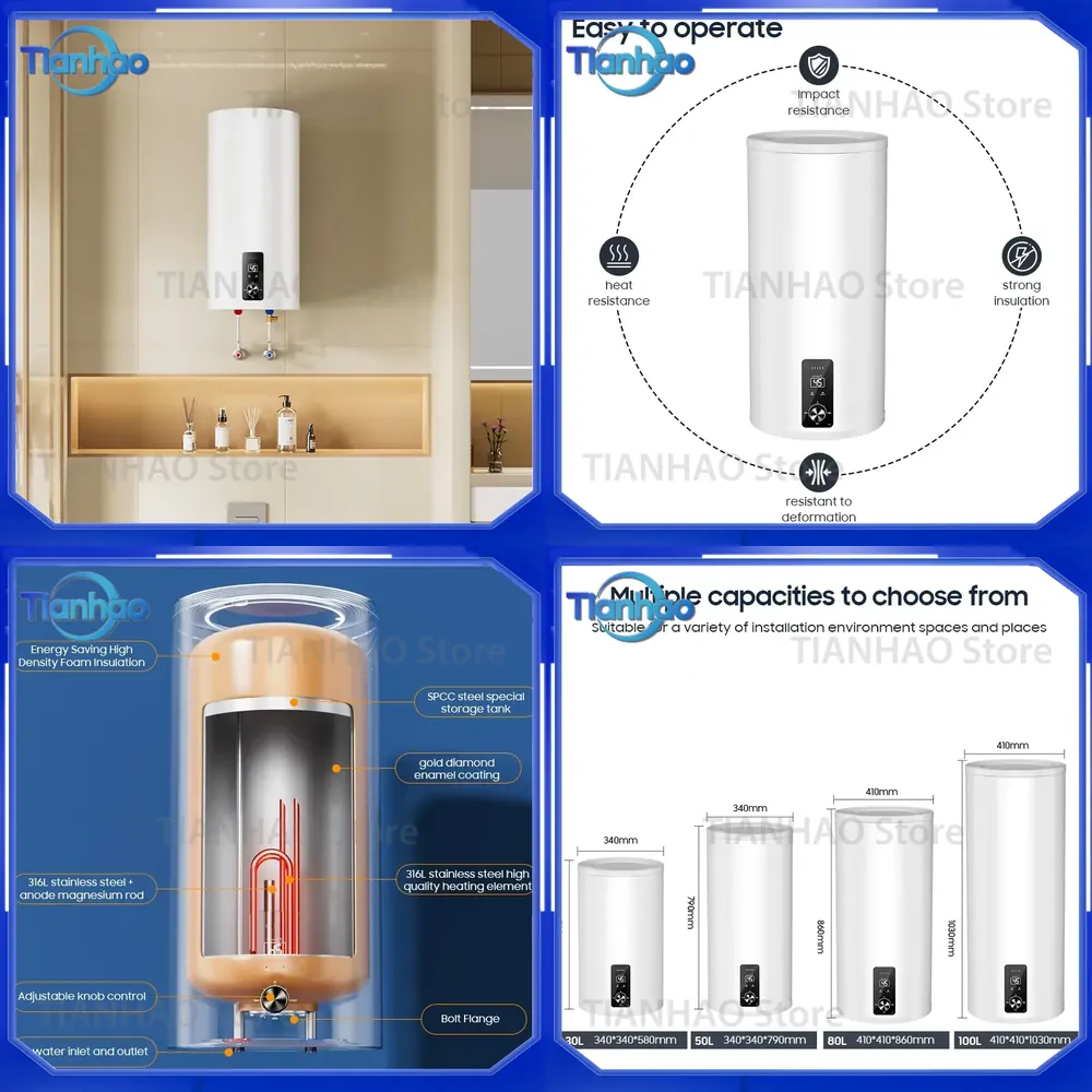 Home Bathroom Geyser - Pemanas Air Listrik 30L 50L 80L