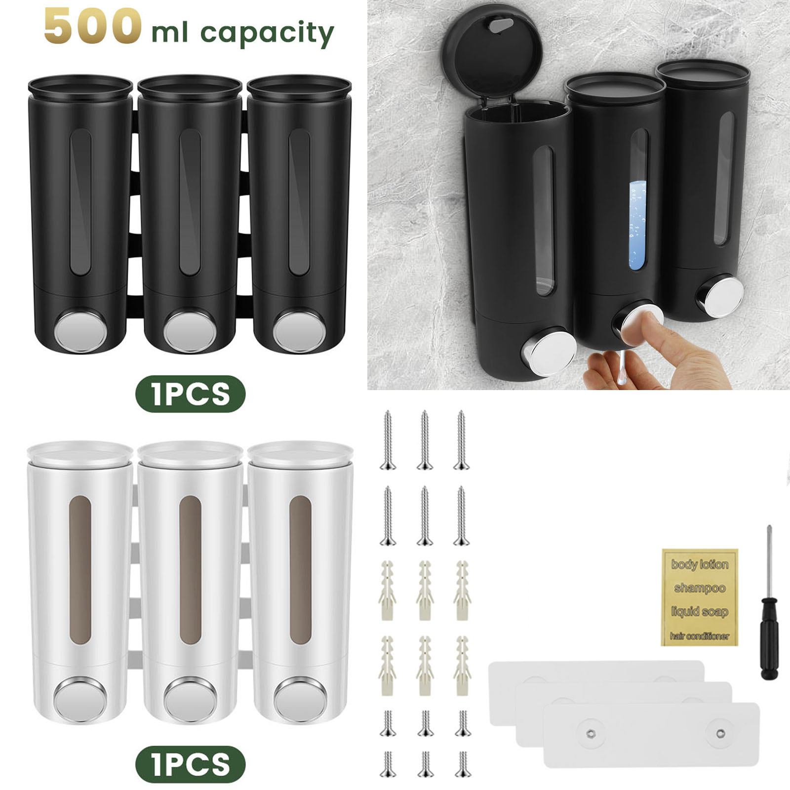 Home Bathroom Wall Soap Dispenser - Dispenser Sabun Cair Kamar Mandi Terpasang