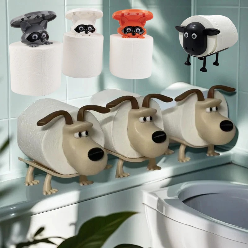 Tiny Home Bathroom Kit - Tempat Tisu Toilet Bentuk Anjing Rakun