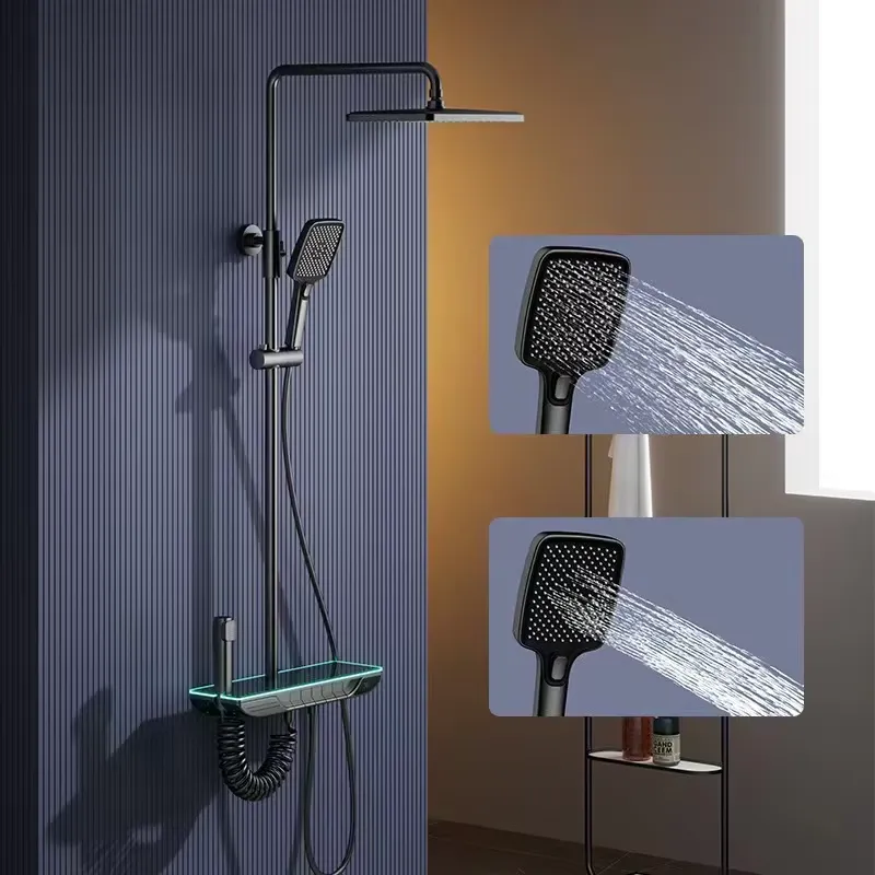 Home Bathroom Shower - Set Shower Termostatik Digital Pintar, Keran