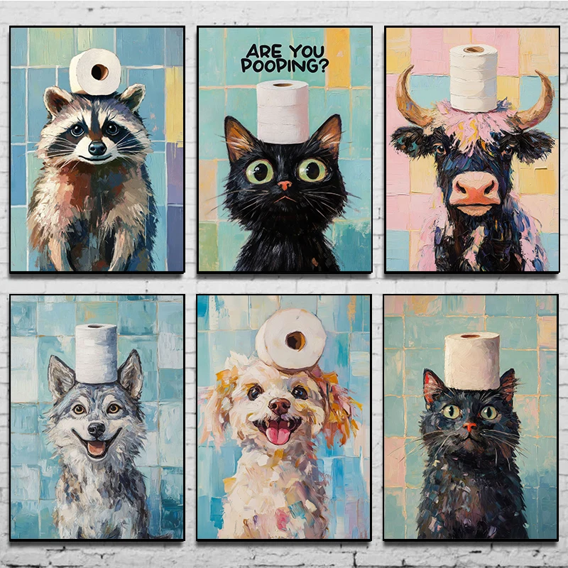 1 Buah Poster Hewan Tanpa Bing - Home Bathroom Pictures ulasan dan harga