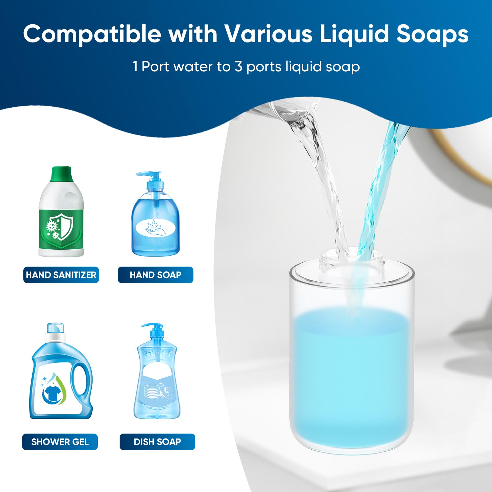 Dispenser Sabun Busa Otomatis  - Home Bathroom Wall Soap Dispenser ulasan dan harga