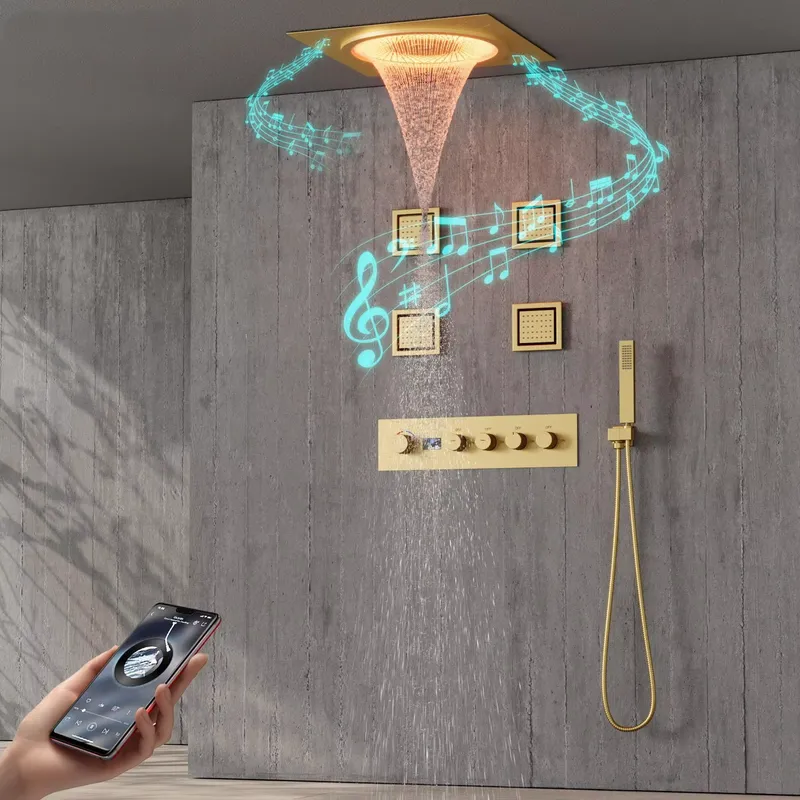 Set Shower LED Pintar dengan M - Home Bathroom Shower ulasan dan harga