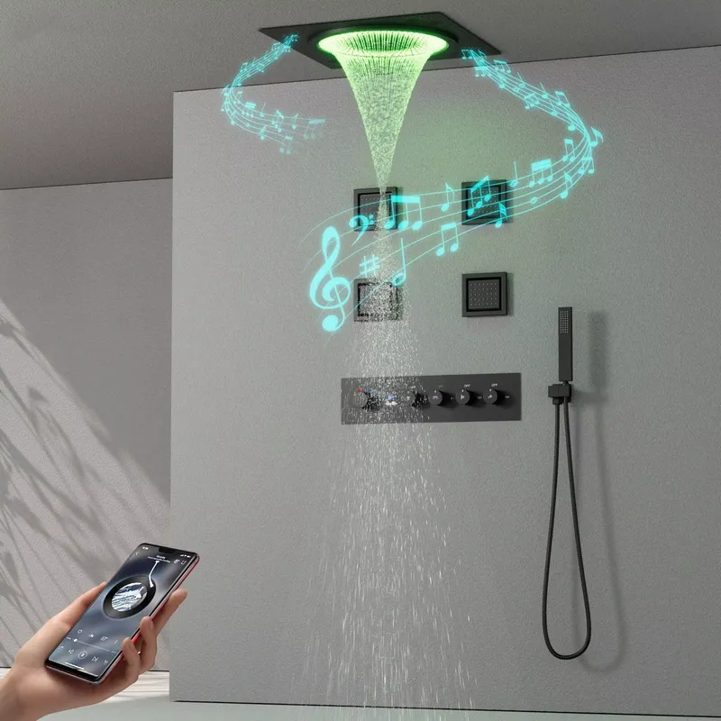 Set Shower LED Pintar dengan M - Home Bathroom Shower ulasan dan harga