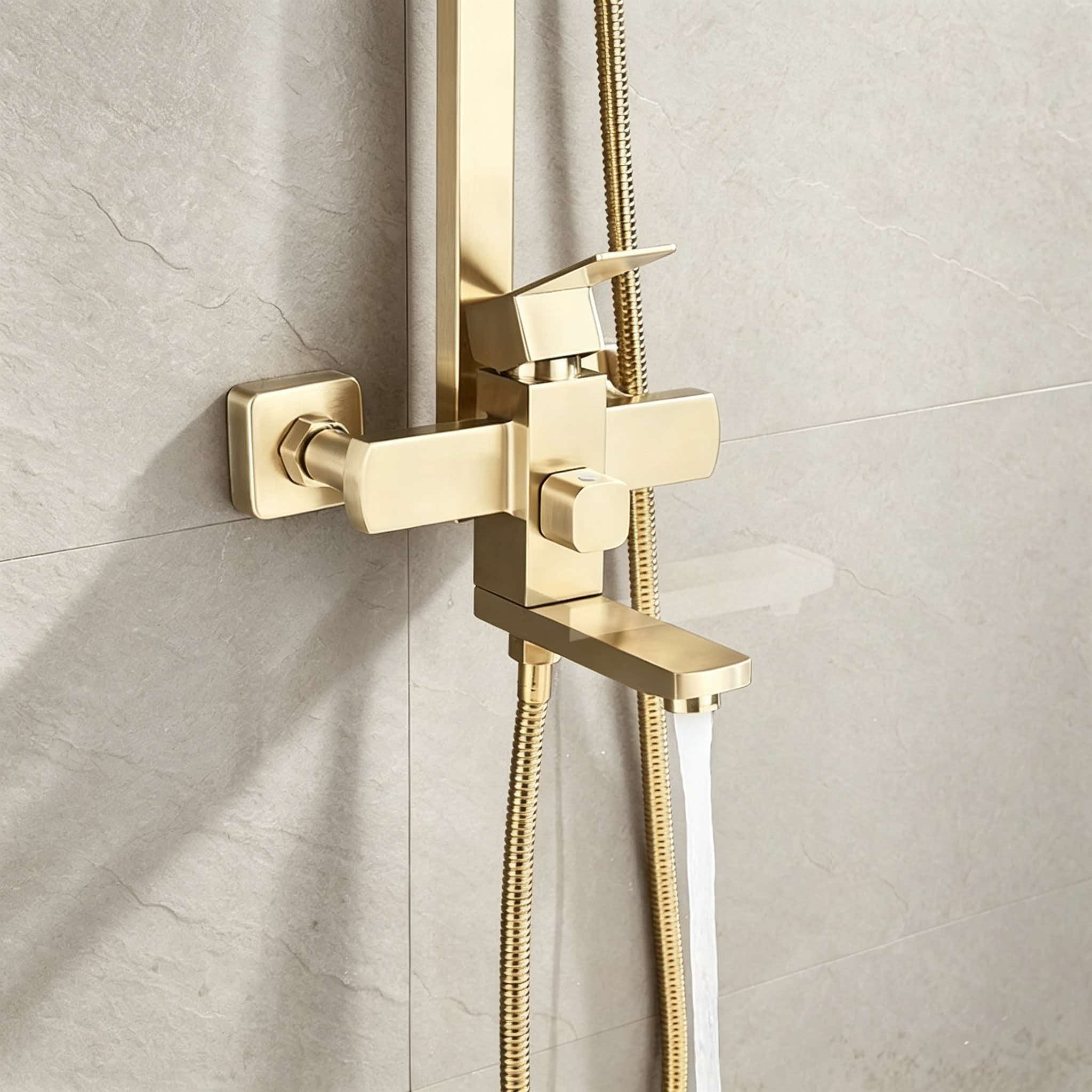 Set shower emas stainless stee - Home Bathroom Shower ulasan dan harga