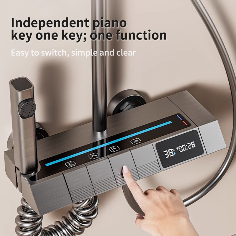 Kepala pancuran piano digital  - Home Bathroom Shower ulasan dan harga