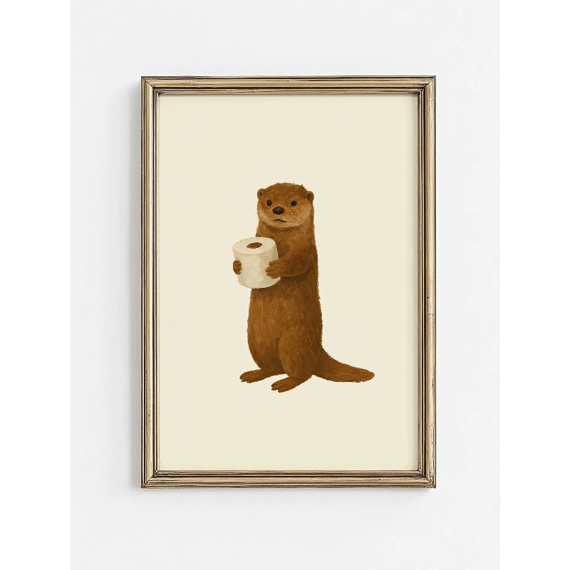 1 Buah Poster Hewan Lucu Tanpa - Home Bathroom Pictures ulasan dan harga