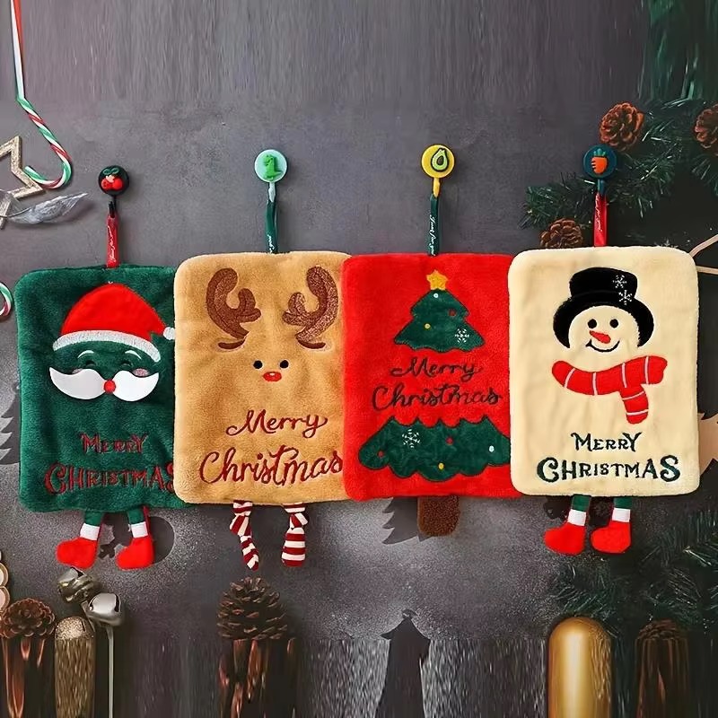 Handuk Gantung Natal Motif San - Home Bathroom Towels ulasan dan harga