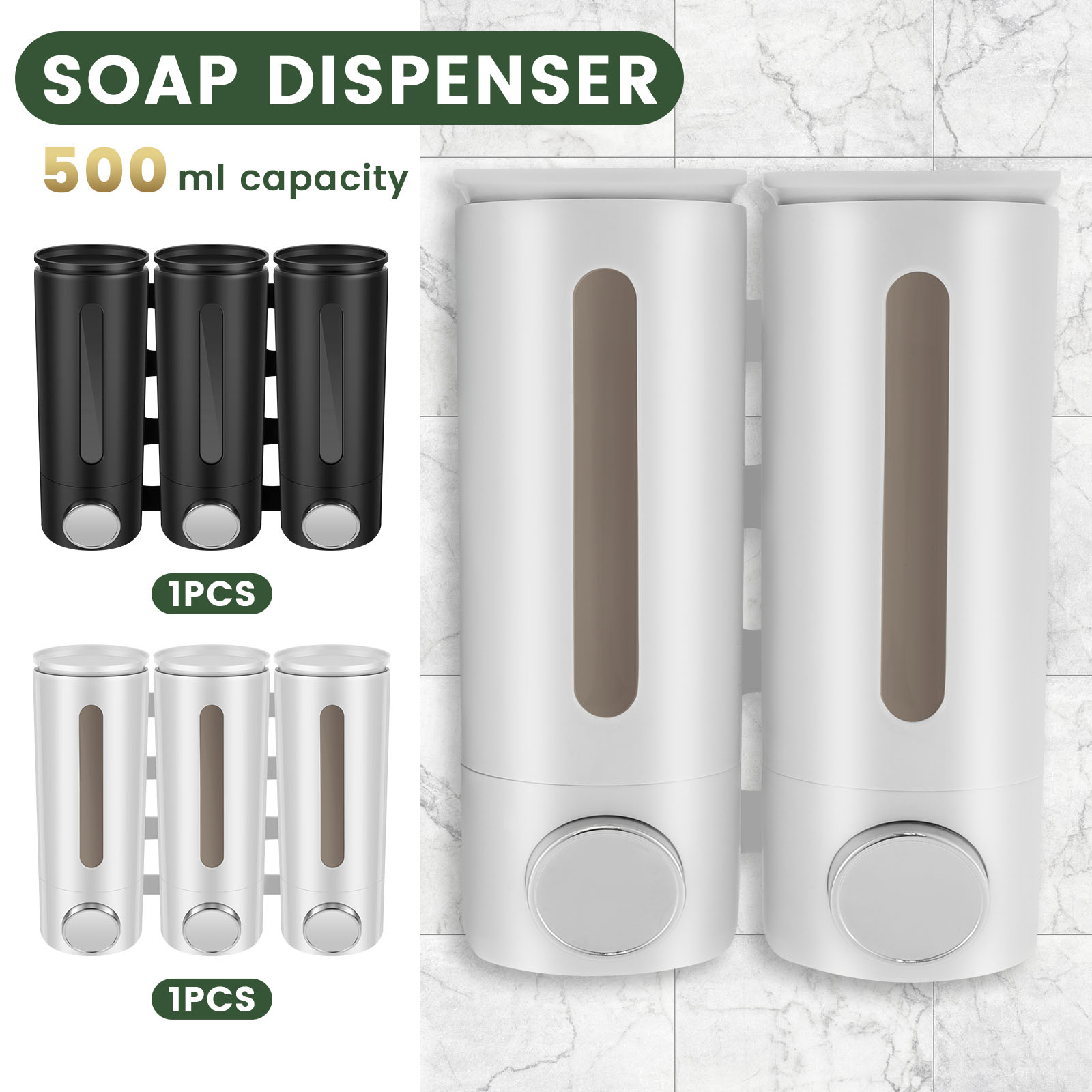 Dispenser Sabun Manual 3 Kepal - Home Bathroom Wall Soap Dispenser ulasan dan harga