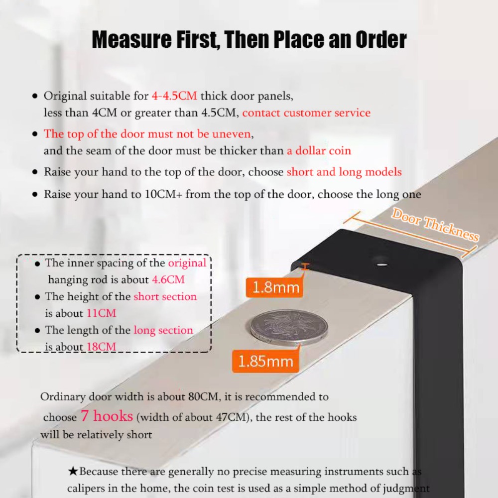 Gantungan di atas pintu 6 kait - Tiny Home Bathroom Kit ulasan dan harga