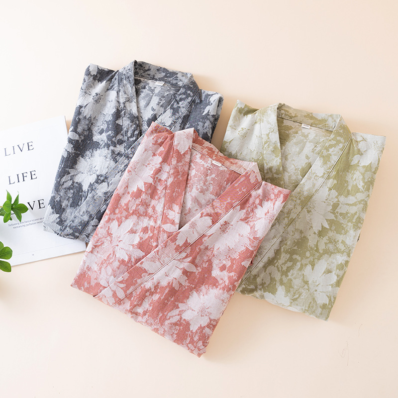 Kimono Katun Murni Jubah Mandi - Home Bathroom Wear ulasan dan harga