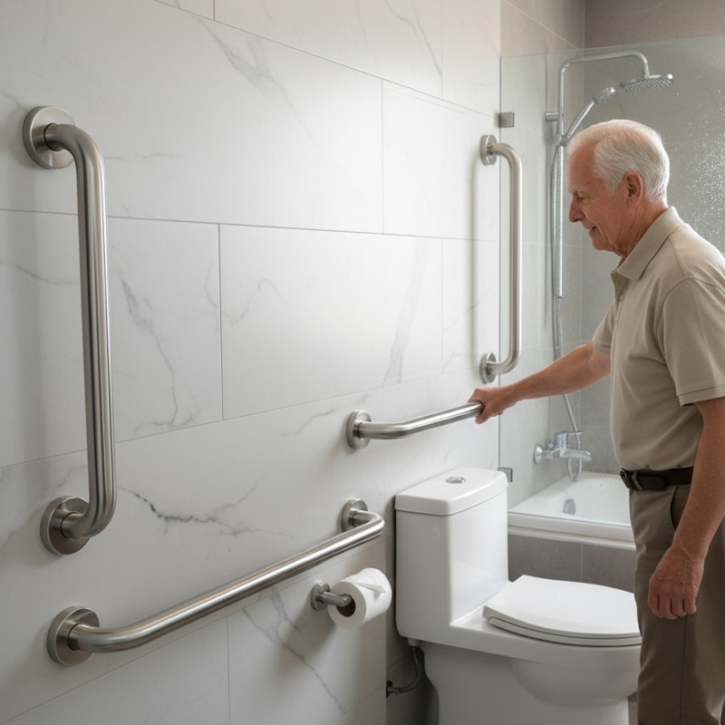 Berbagai Ukuran Pegangan Tanga - Home Bathroom Grab Bar ulasan dan harga