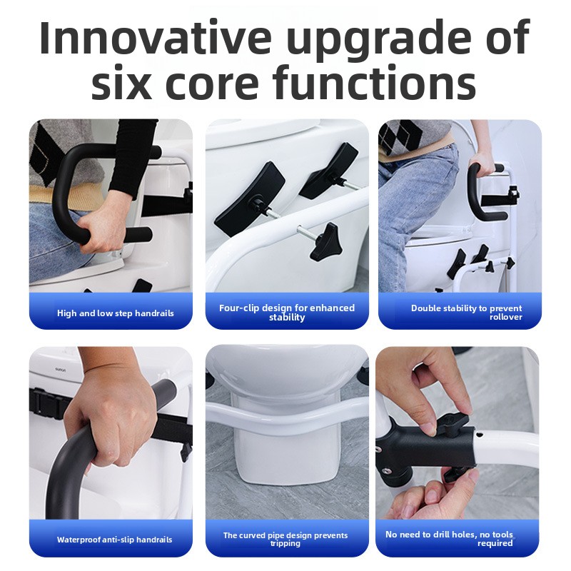 Pegangan Toilet untuk Lansia — - Home Bathroom Grab Bar ulasan dan harga