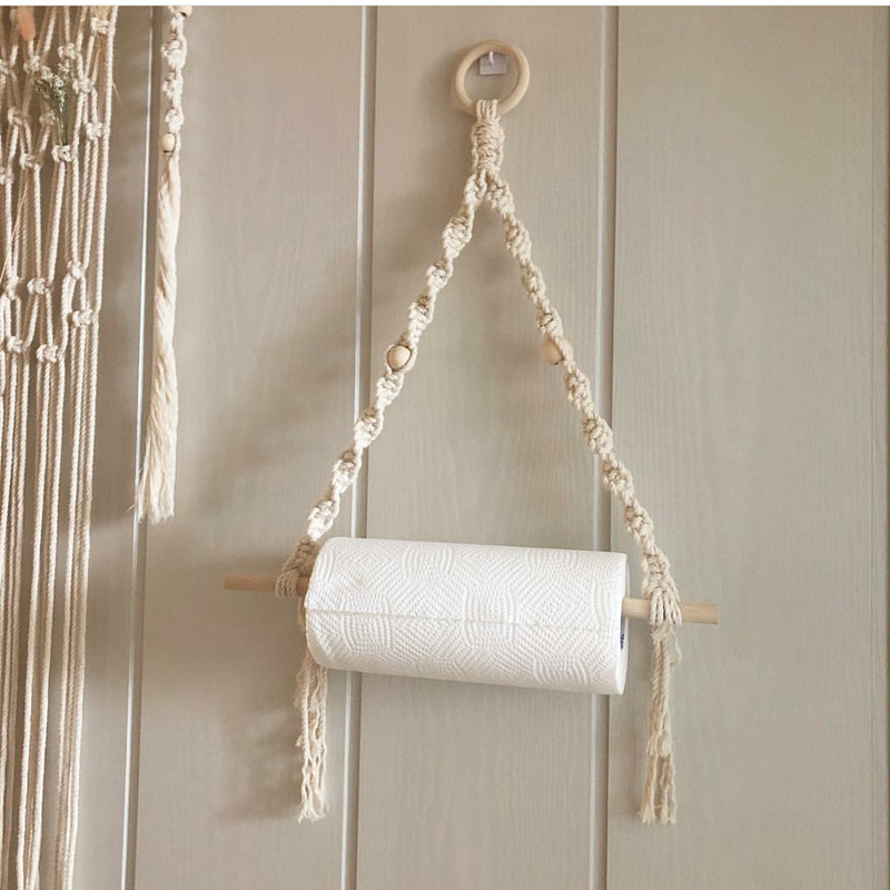 Macrame tempat handuk kertas g - Tiny Home Bathroom Kit ulasan dan harga