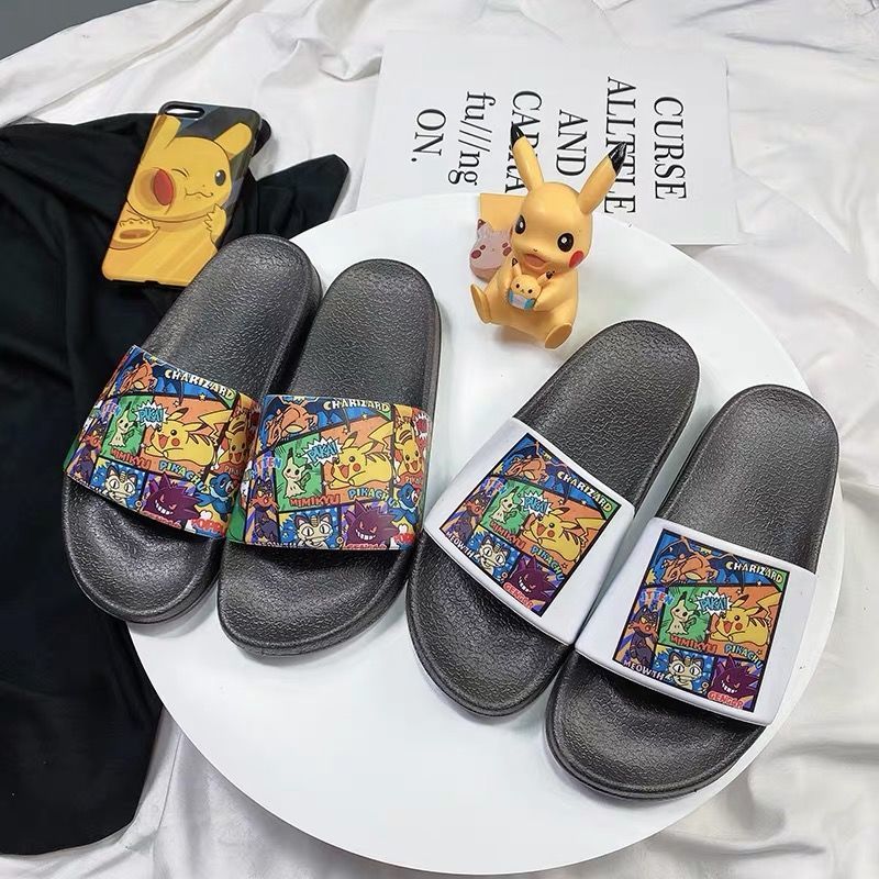 Pikachu Anime Sandal Anti-seli - Home Bathroom Wear ulasan dan harga