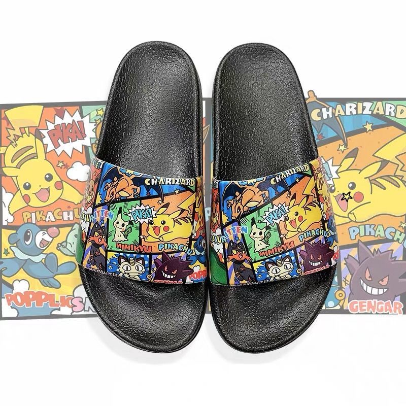 Pikachu Anime Sandal Anti-seli - Home Bathroom Wear ulasan dan harga