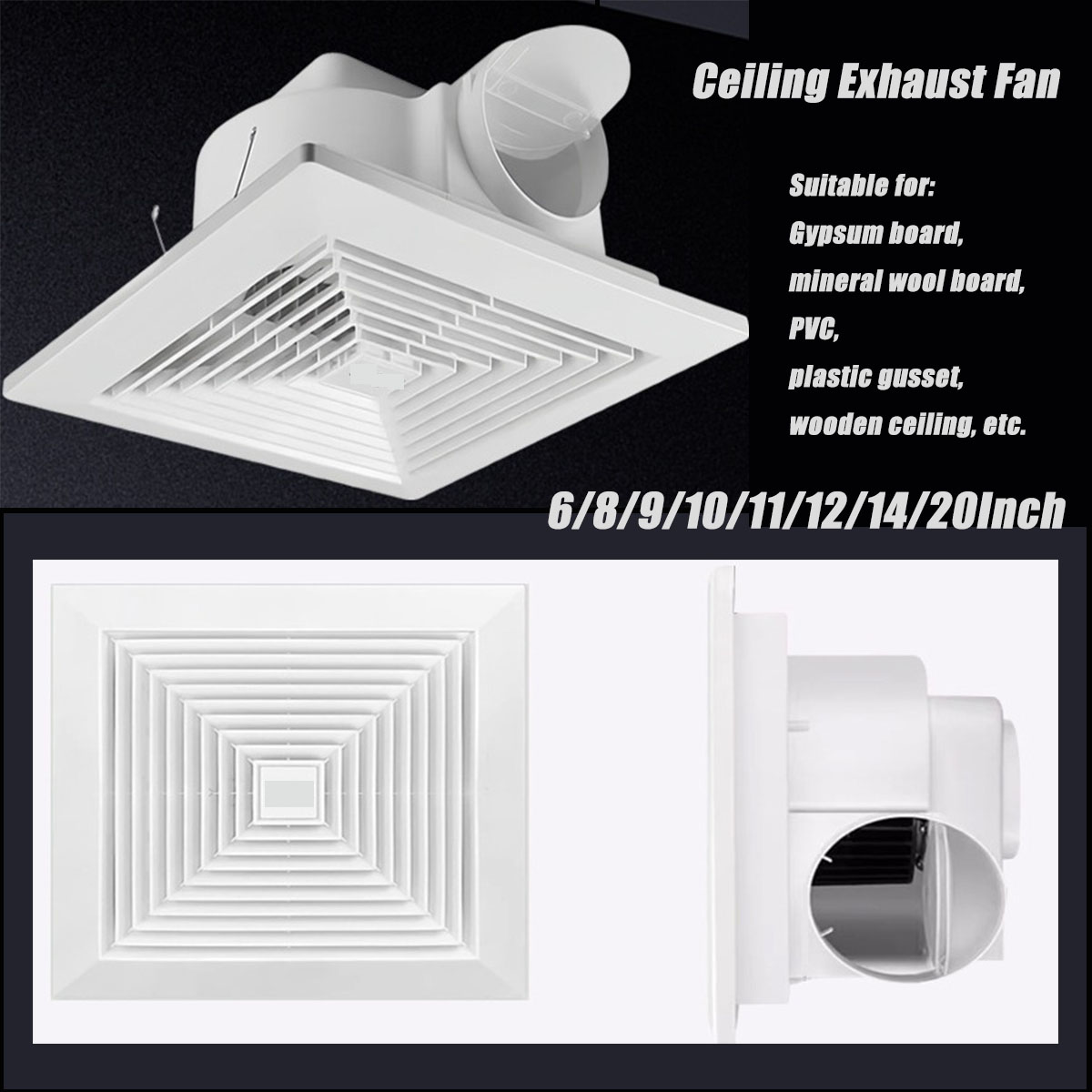 Kipas Exhaust Berpipa 6~20 inc - Home Bathroom Ventilation ulasan dan harga
