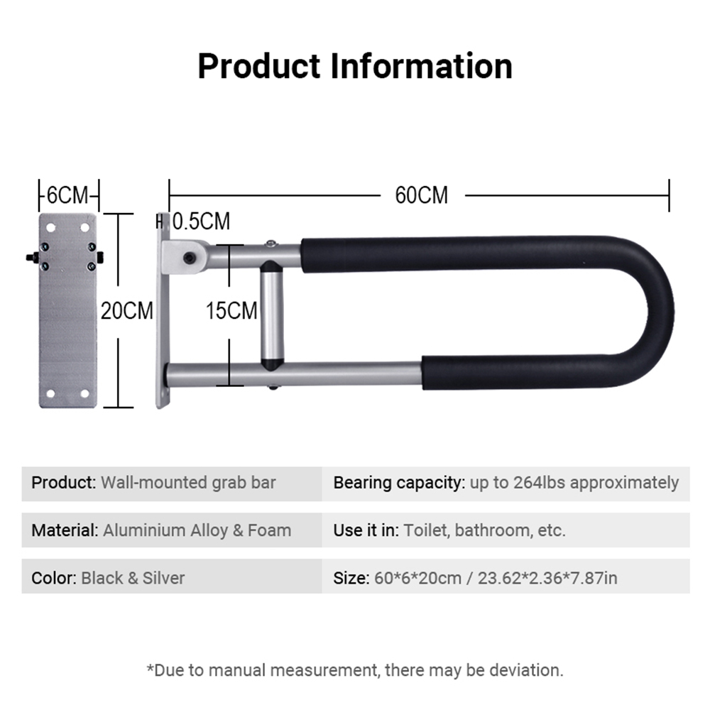 Pegangan untuk Toilet Anti Jat - Home Bathroom Grab Bar ulasan dan harga