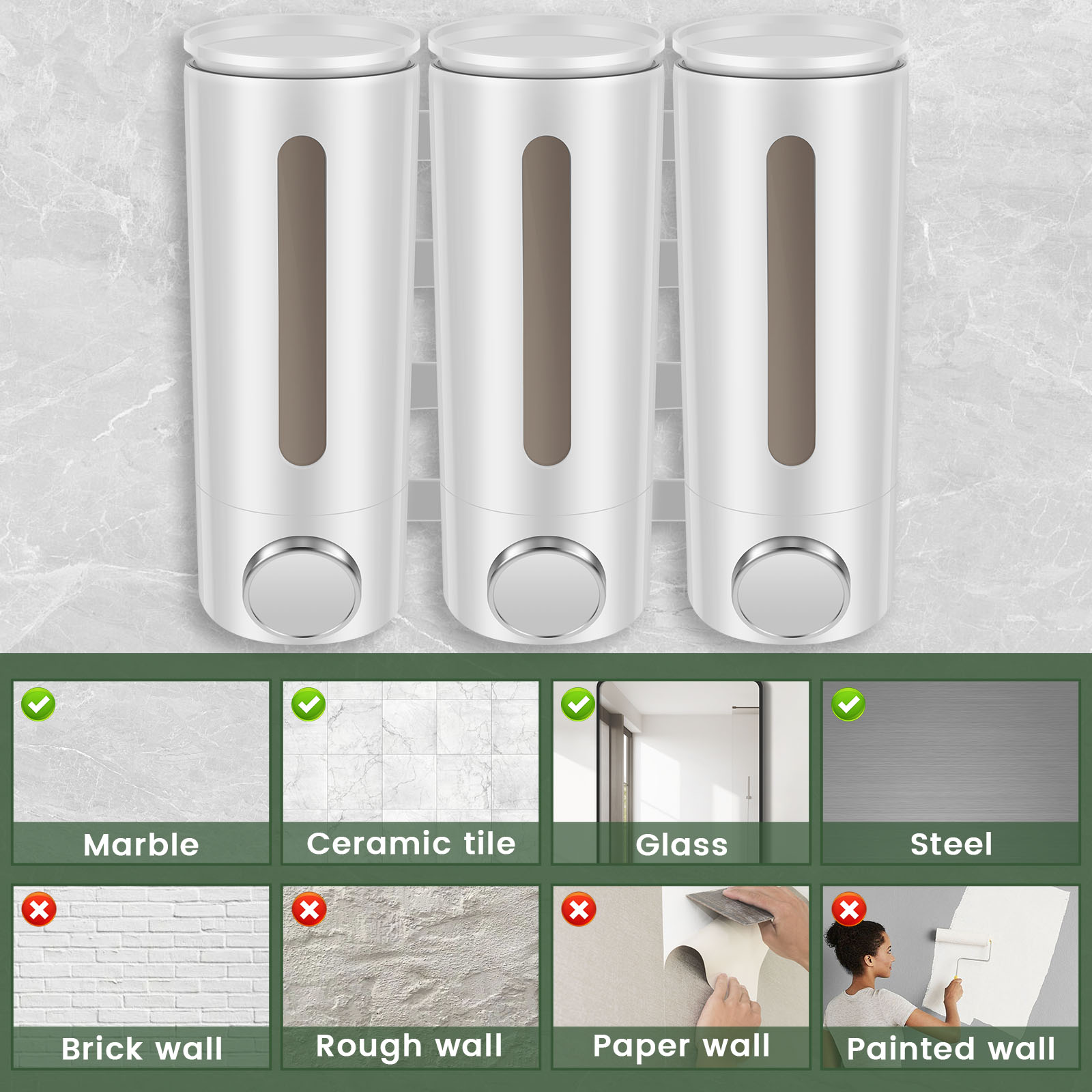 Dispenser Sabun Cair Kamar Man - Home Bathroom Wall Soap Dispenser ulasan dan harga