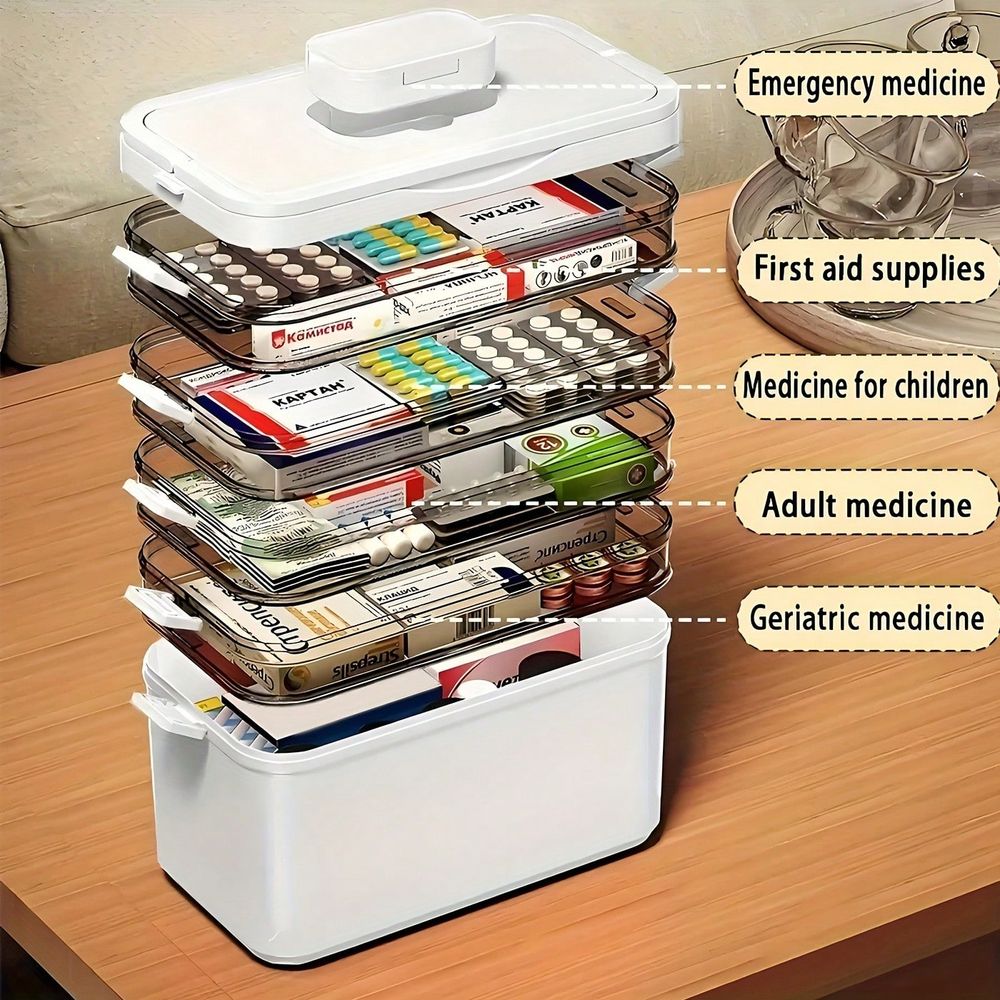 Organizer Obat Multi-Layer Tra - Home Bathroom ulasan dan harga